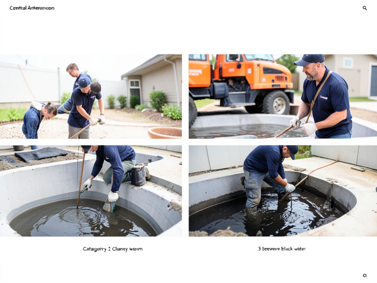 Visual comparison of Category 1 clean supply Category 2 gray and Category 3 black water