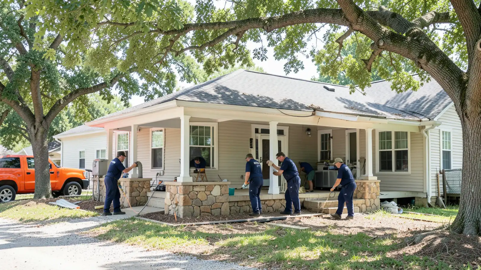 Historic Park Hill bungalow streetscape in North Little Rock, AR